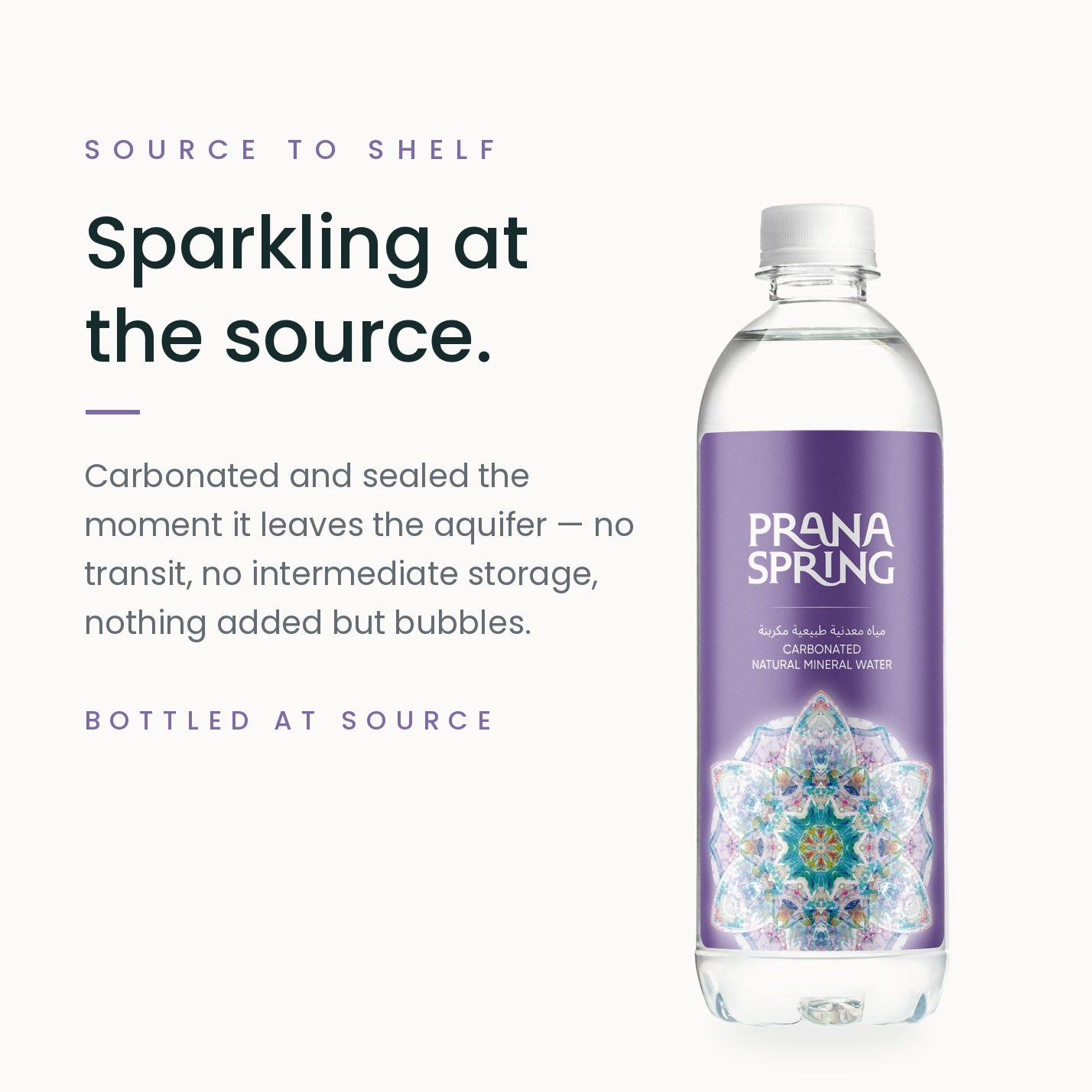CARBONATED NATURAL MINERAL WATER, VOLUME 0,5L