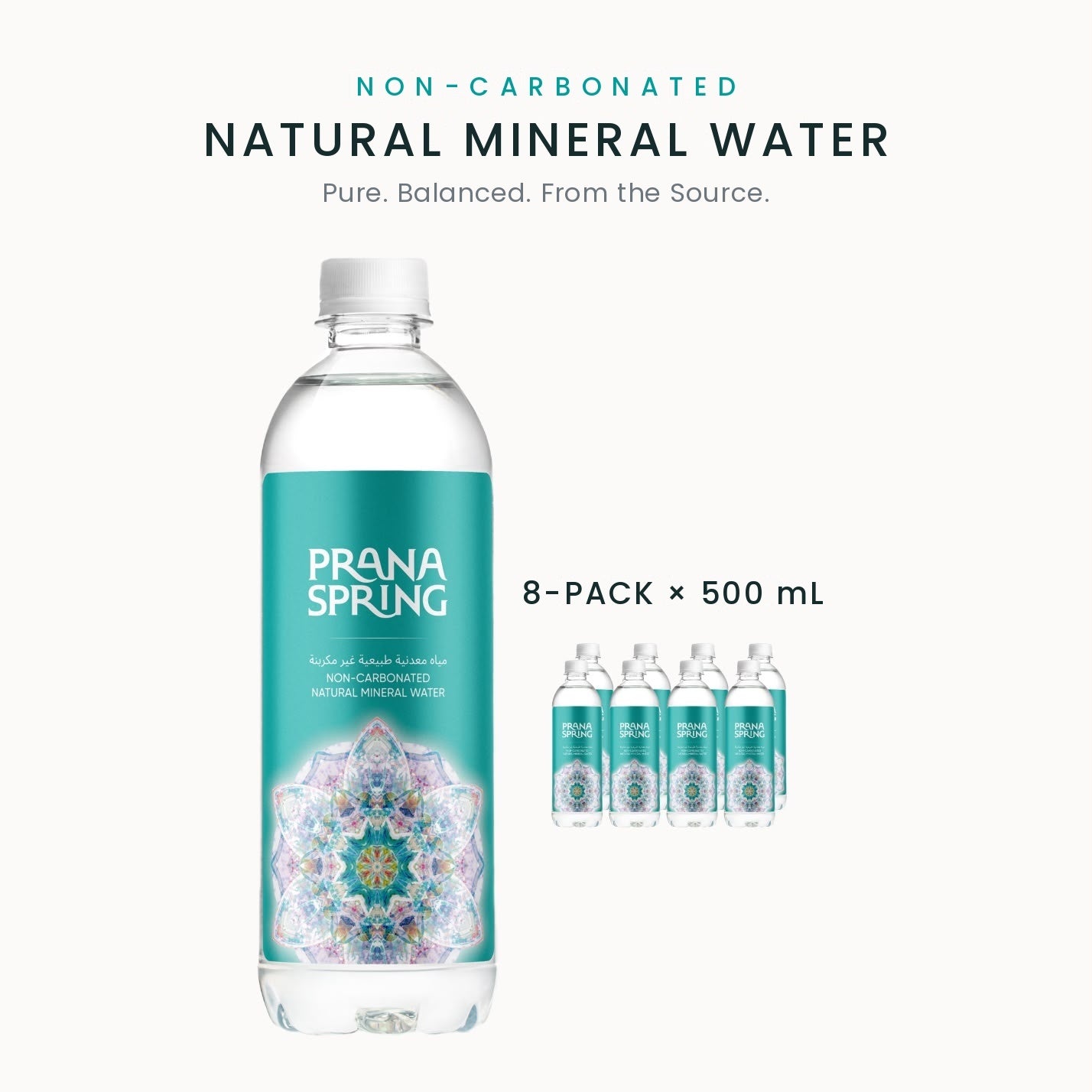 NON-CARBONATED NATURAL MINERAL WATER, VOLUME 0,5L