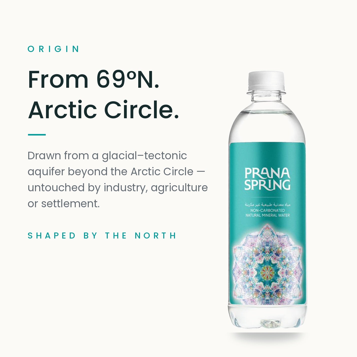 NON-CARBONATED NATURAL MINERAL WATER, VOLUME 0,5L