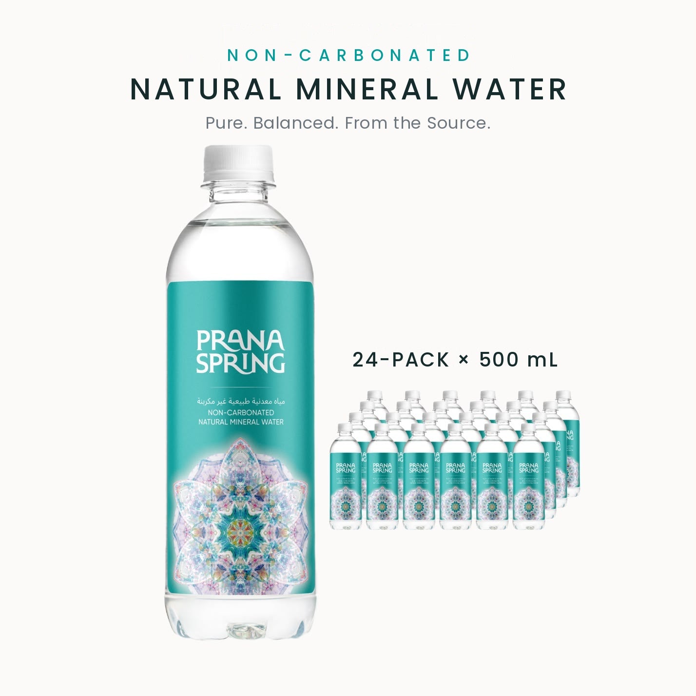 NON-CARBONATED NATURAL MINERAL WATER, VOLUME 0,5L