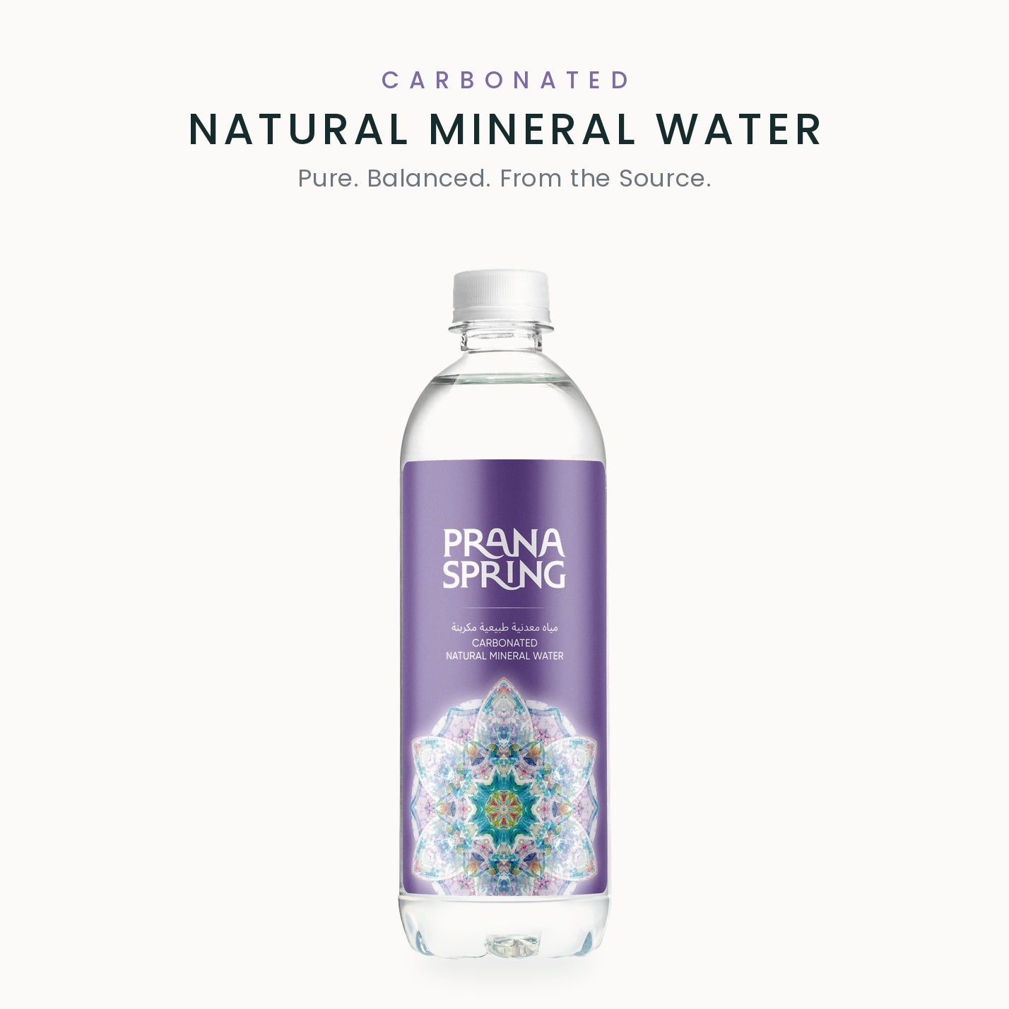CARBONATED NATURAL MINERAL WATER, VOLUME 0,5L